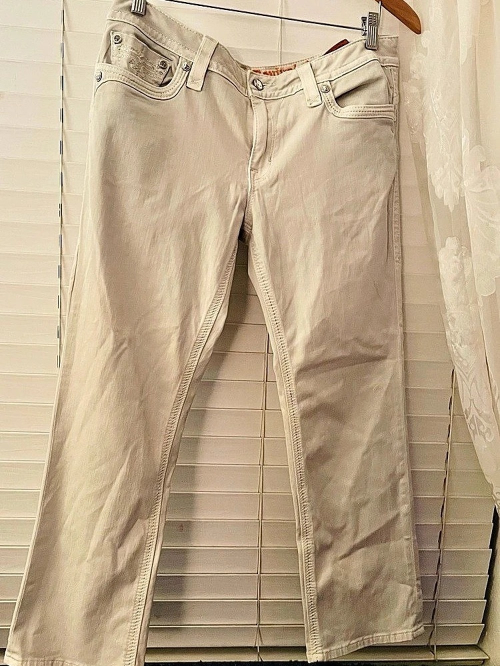 Rock Revival Boot Cut Jeans in White